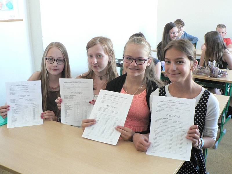 Vysvědčení dostali v pátek 26. června i žáci I. B na Biskupském gymnáziu v Českých Budějovicích.