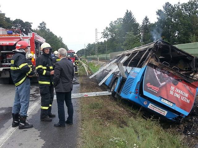 Nehoda autobusu u Plané nad Lužnicí.