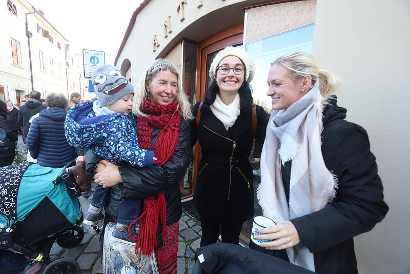 Vánoční Panská ulička v Českých Budějovicích.