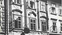Dům č. 12 v Široké, rok 1930 až 1935. Foto ze sbírky fotografií a pohlednic Jiřího Dvořáka poskytl Státní okresní archiv České Budějovice.