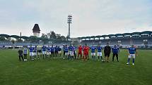 Finále krajského fotbalového poháru Hluboká - Lišov (5:2) na stadionu na Střeleckém ostrově.