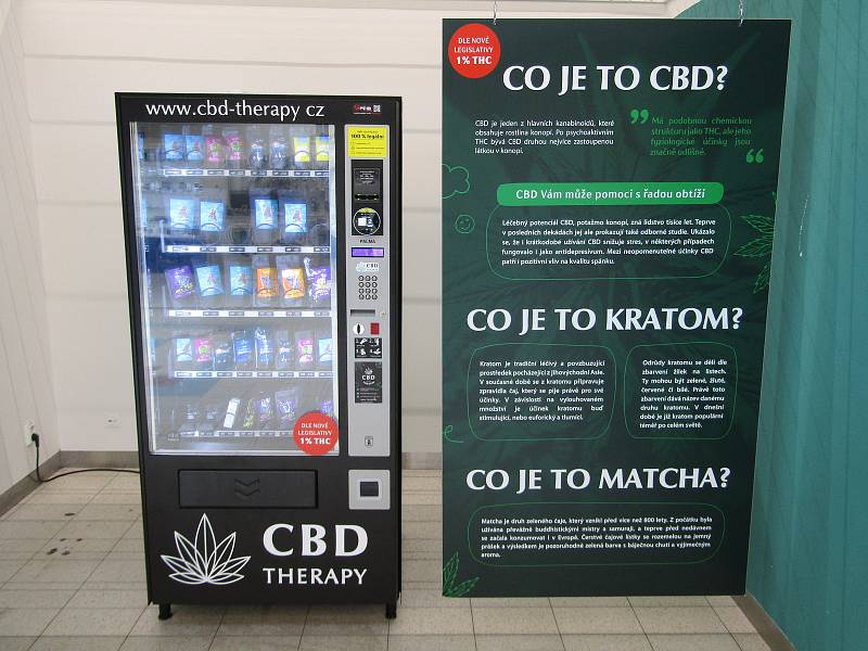Automaty s technickým konopím, CBD výrobky i kratomem v Českých Budějovicích