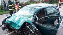 Šest osob utrpělo zranění při srážce dvou osobních aut v Plané.25. 9. 2022.