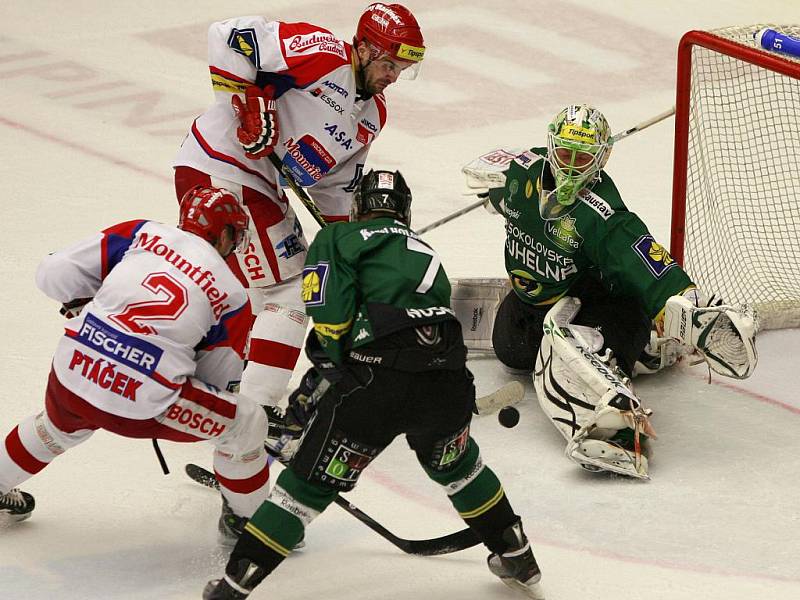 Utkání  51. kola hokejové O2 ELH mezi HC Mountfield České Budějovice a HC Energie Karlovy Vary.