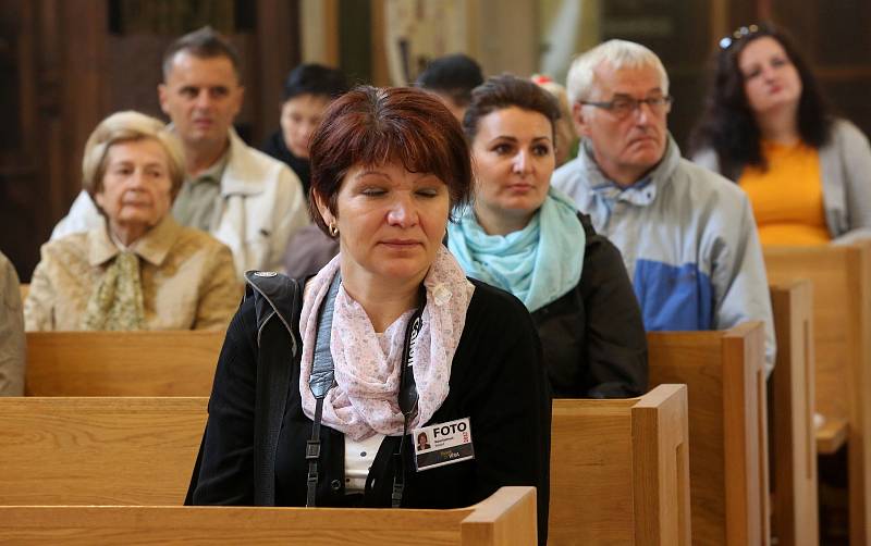 Socha Panny Marie Fatimské přicestovala za věřícími do Českých Budějovic.