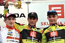 Na mistrovství republiky ve Stříbře budou startovat také cyklokrosaři z CT Tábor. Zprava Milan Boroš a Martin Bína