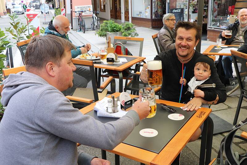 Masné krámy Českých Budějovicích otevřená zahrádka