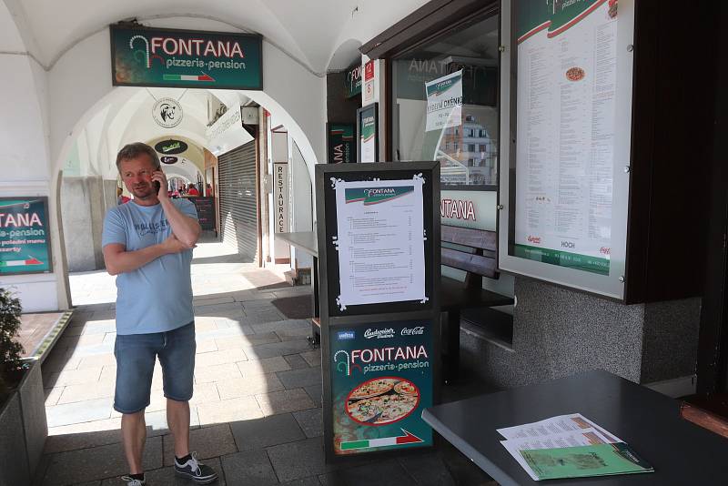 Restaurace Fontána na hlavním náměstí v Budějovicích.