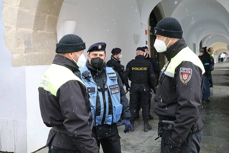 Policie se připravuje na demonstraci v Českých Budějovicích