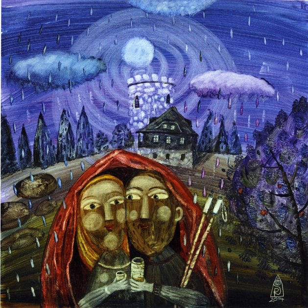 Pláštěnka pro dva. Malířka Renata Štolbová maluje Kleť i společenství lidí, kteří k ní putují nebo pod ní žijí.