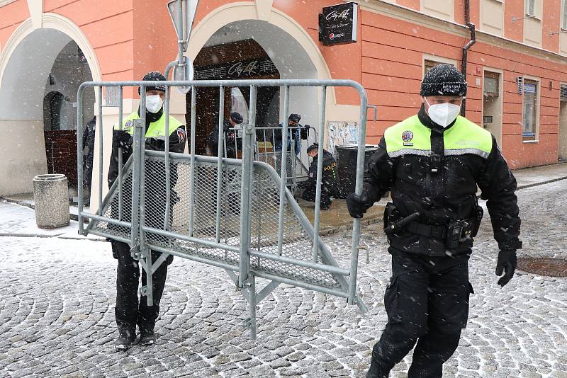 Policie se připravuje na demonstraci v Českých Budějovicích