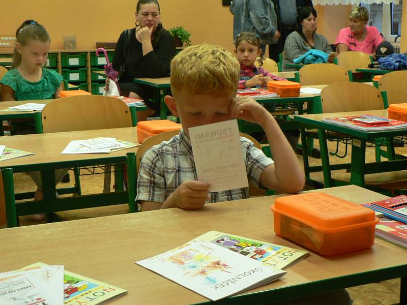 Začátek školy 2. září 2019 v prvních třídách budějovické ZŠ Nová.