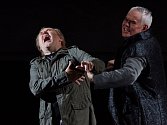 Hudební divadlo v rakouském Linci nastudovalo Wagnerovy Nibelungy. Téměř pětihodinový Soumrak bohů proměnilo v napínavý a dynamický útvar. Na snímku zleva Lars Cleveman jako Siegfried a Albert Pesendorfer jako Hagen.