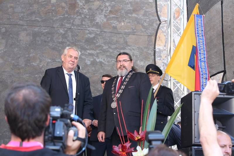 Prezident republiky Miloš Zeman navštívil Strakonice.