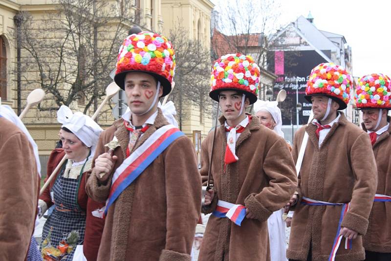 Masopustní koleda v Českých Budějovicích.