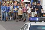 Odborářská demonstrace proběhla také v Českých Budějovicích