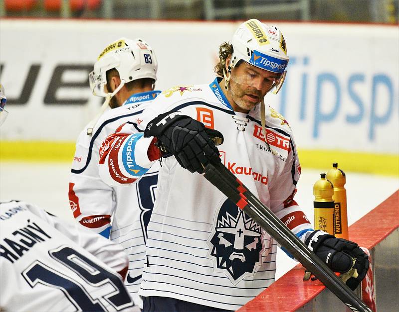 Hokejová Tipsport extraliga Motor ČB - Kladno, v dresu hostí nastoupil i Jaromír Jágr.