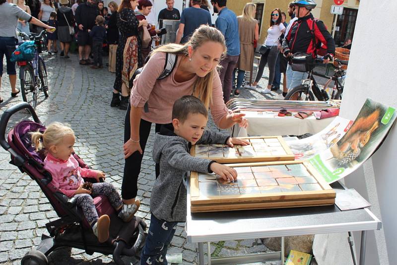 Rybí slavnosti v českobudějovické Panské ulici.