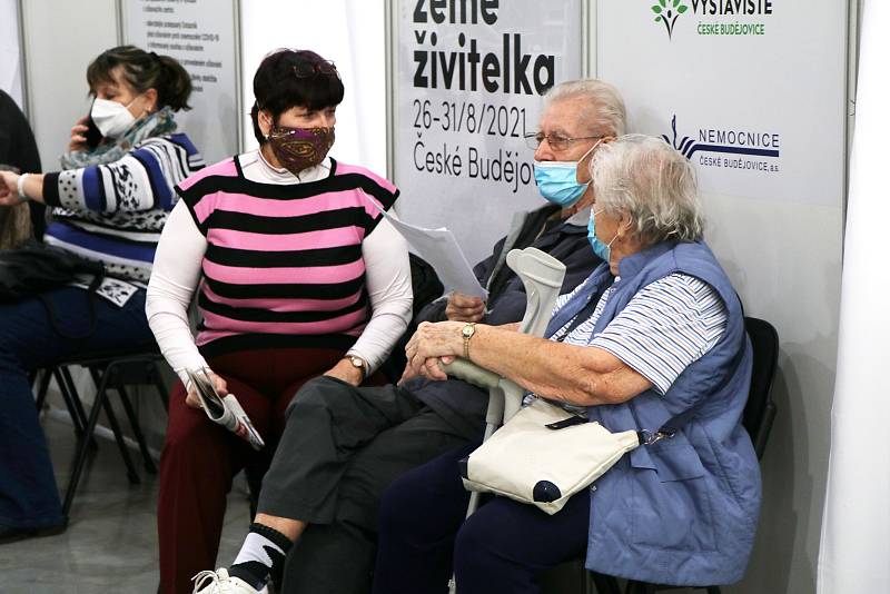 Očkovací centrum na českobudějovickém výstavišti.