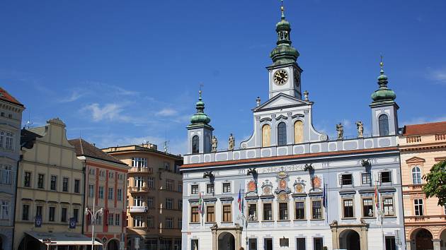 Budova městské radnice v Českých Budějovicích.