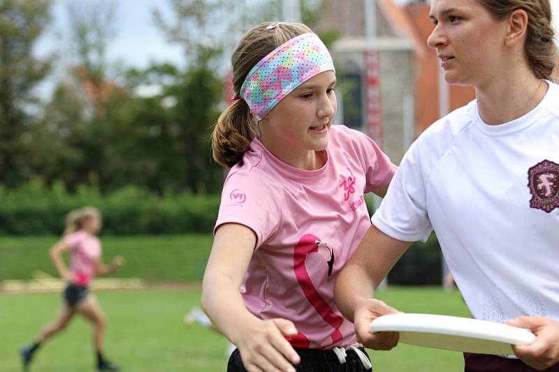 V Českých Budějovicích se 11. a 12. září uskuteční mistrovství republiky ve frisbee, hře s létajícím talířem (diskem). Na snímku nedávný Princess Cup pořádaný budějovickým týmem 3SB.