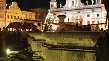 Rozsvícení vánočního stromečku a adventní trhy na českobudějovickém náměstí.