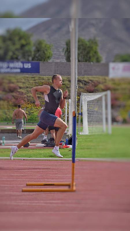 Atlet Sokola České Budějovice Jiří Polák  s olympijskými ambicemi.