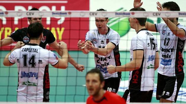 CEV 2014 volleyball champions league, utkání mezi VK Jihostroj České Budějovice a Budvanska Rivijera Budva. 