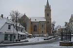 V sobotu 30. ledna 2021 přišlo do jižních Čech sněžení a nedělní ráno bylo bílé. Hluboká nad Vltavou.