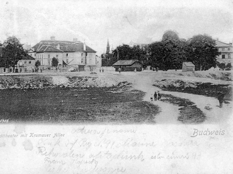 Krumlovský rybník kolem roku 1900.