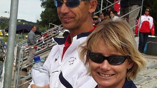 Olympijská vítězka Štěpánka Hilgertová s manželem Lubošem