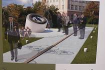 Kompas a vzletová dráha (na snímku) by podle Vladimíra Vopaleckého lépe než vítězný návrh odpovídaly vkusu letců, s nimiž záležitost vznikajícího pomníku konzultoval. 