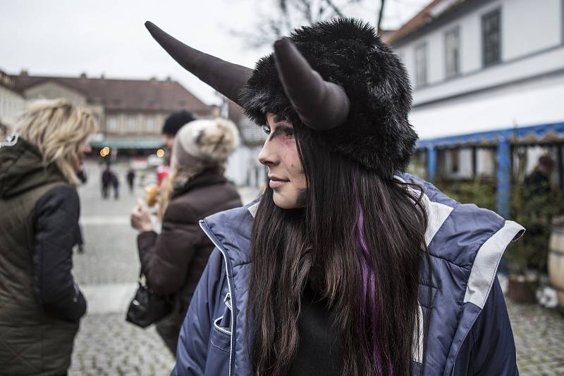 Spolu s čerty, anděly a kočárem taženým koňmi se stovky lidí vydaly v sobotu v čertovském průvodu z centra Hluboké nad Vltavou k místní Jihočeské zoologické zahradě.