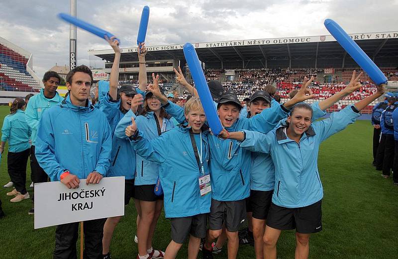 Jihočeští zástupci na páté Letní olympiádě dětí a mládeže ČR v Olomouci.