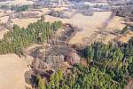 Vypálené tři hektary pole a lesa u Kovanína na Prachaticku.