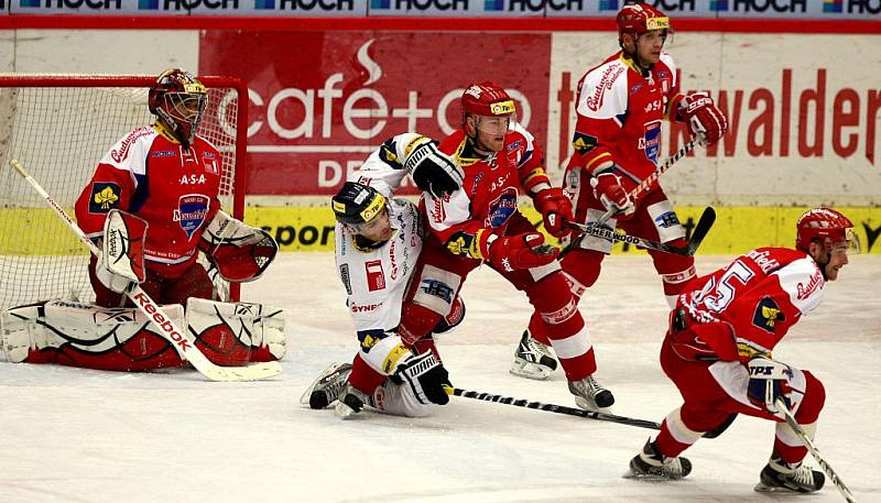 Utkání 21. kola hokejové extraligy HC Mountfield České Budějovice - Bílí Tygři Liberec 16. listopadu v Českých Budějovicích.