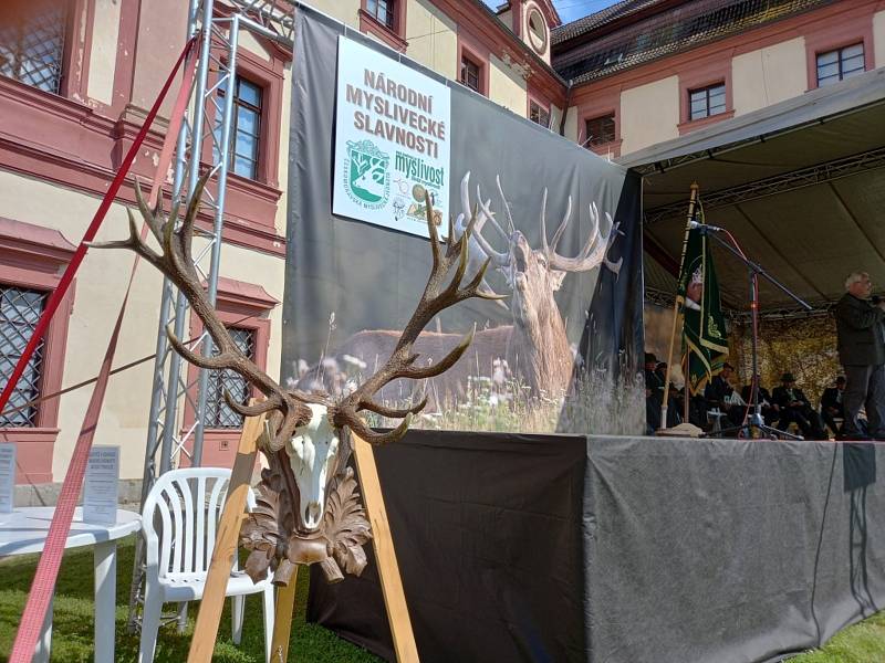 Národní myslivecké slavnosti na zámku Ohrada u Hluboké nad Vltavou, kde sídlí pobočka Národního zemědělského muzea.