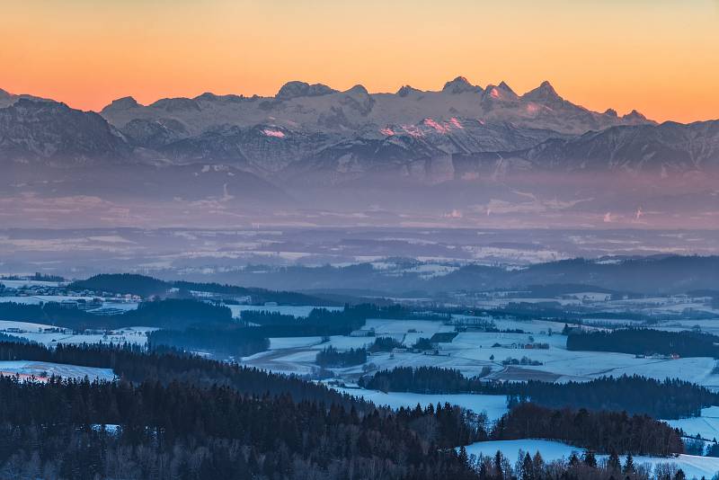 Alpy z Vítkova hrádku objektivem Lukáše Galla