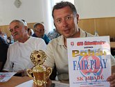 Šéf fotbalistů SK Mladé Petr Lískovec. Hráči se rozhodli, že ze třetího místa nepostoupí a zůstanou v okresním přeboru, kde patří mezi nejlepší.