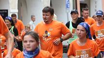 Děti a jejich rodiče a prarodiče si užili dětský  běh, který přecházel půlmaratonu.