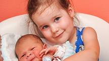 Sebastian Havránek z Čejetic. Eliška a Martin Havránkovi se dočkali syna, který se jim narodil 26.7. 2022 v 11.01 hodin s váhou 3690 g. Doma ho čekala sestřička Lily (2).