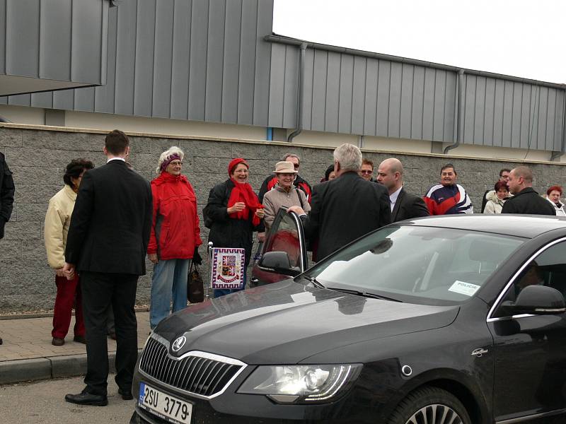 Návštěva Miloše Zemana v Táboře.