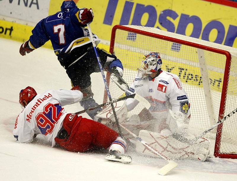 Přátelské utkání ELH mezi HC Mountfield České Budějovice a HC Vagnerplast Kladno.