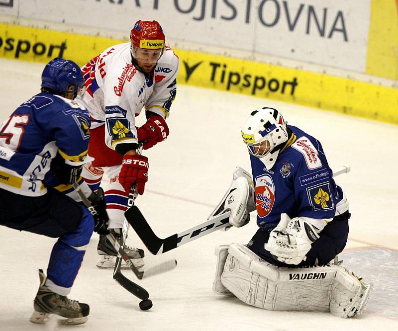 Přátelské utkání ELH mezi HC Mountfield České Budějovice a HC Vagnerplast Kladno.