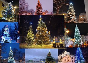Líbí se vám? V anketě můžete hlasovat pro nejhezčí vánoční strom Českokrumlovska.