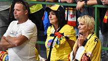 Rozpaky ve tváři českobudějovických fanoušků na stadionu v Příbrami. Motor jim tentokrát moc radosti neudělal a s Kladnem prohrál vysoko 2:7.