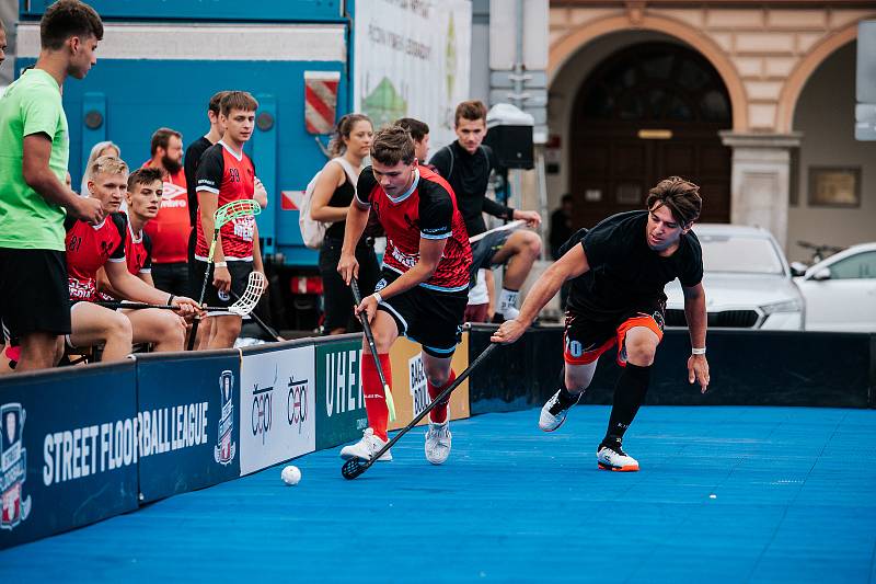 Na českobudějovickém náměstí Přemysla Otakara II. se hrál turnaj Street Floorball League