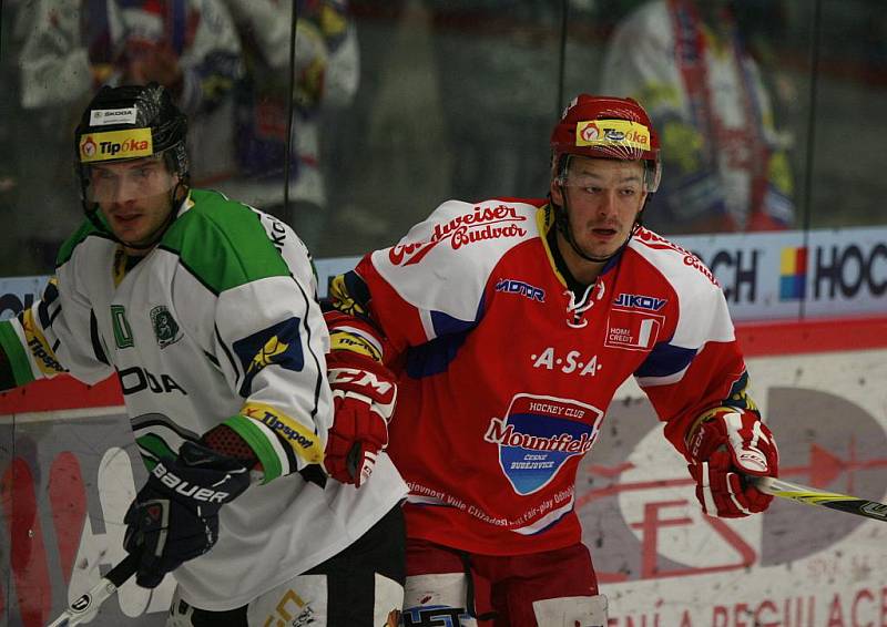 Utkání hokejové Tipsport Extraligy mezi HC České Budějovice a BK Mladá Boleslav. 