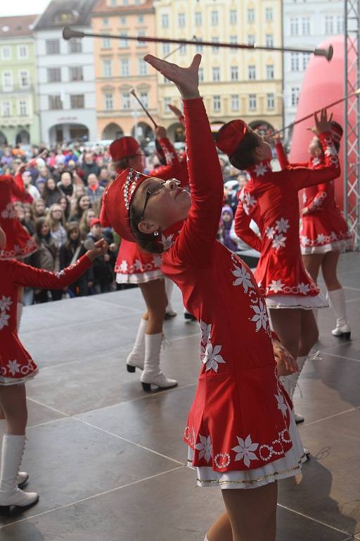 Mezinárodní gymnastické soutěže Eurogym začne v Českých Budějovicích přesně za 101 dní. Na snímku spolek Hlubocké princezny.