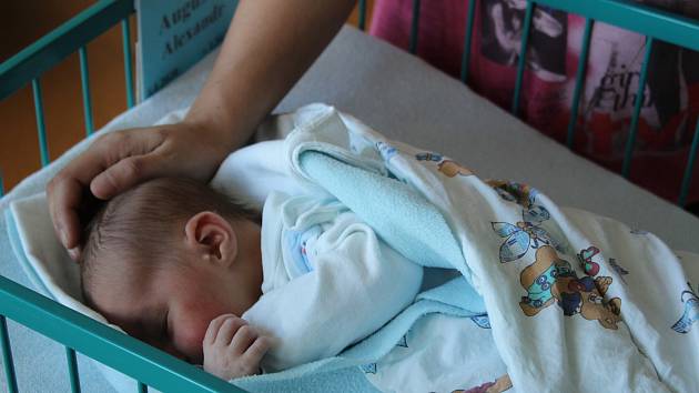 První letošní budějovické novorozeně se jmenuje Alexandr Augustin.